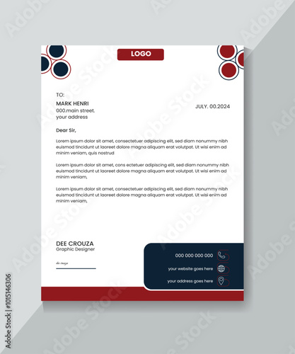 unique, creative and colorful letterhead design.
