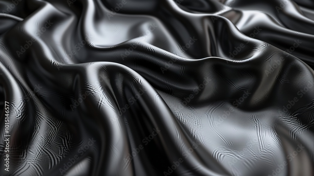 Naklejka premium Abstract background showing a black leather surface 