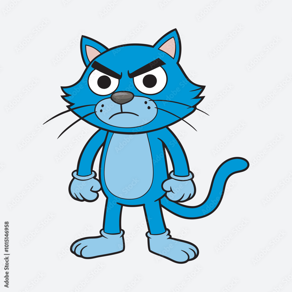 Angry cat man vector art Illustration clipart Angry cat man vector art Illustration clipart