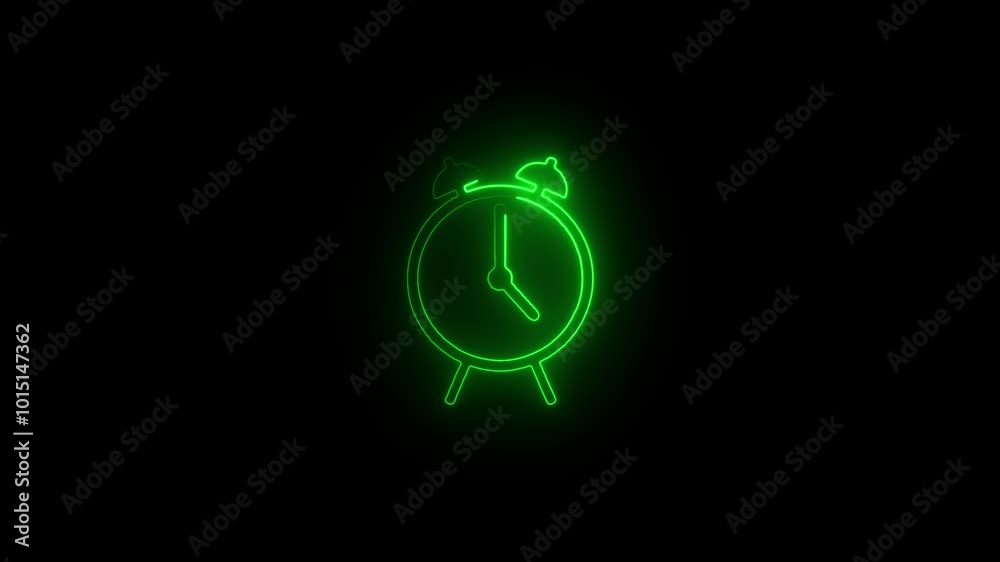 Abstract neon clock icon animation.Glowing neon Clock icon .analog clock icon.abstract neon wall clock icon animation. Abstract neon clock icon animation.Glowing neon Clock icon .analog clock icon.abstract neon wall clock icon animation.