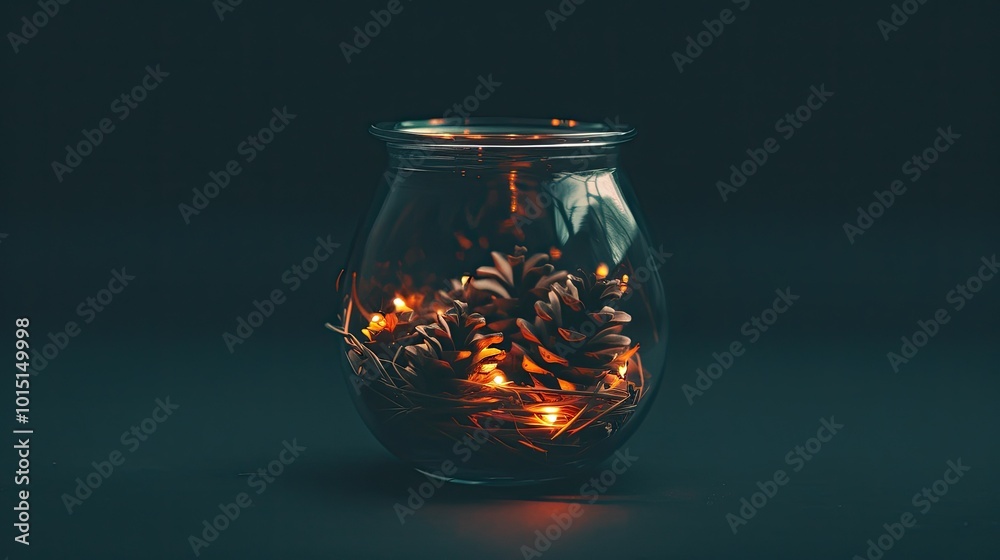 Pine cone lights, small pine cones on willow branches Pine cone lights, small pine cones on willow branches