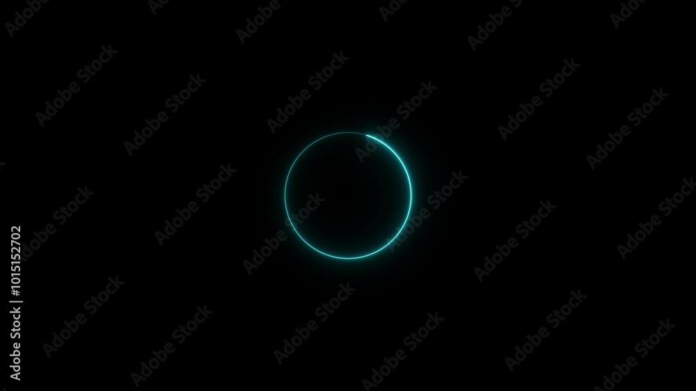 Abstract beautiful color neon circle frame loading. LED screens projection technology. Seamless looping circle photo frame with neon graphic on black background. Abstract beautiful color neon circle frame loading. LED screens projection technology. Seamless looping circle photo frame with neon graphic on black background.