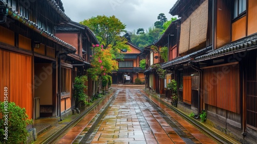 The charming streets of Kanazawa, with traditional samurai houses and beautifully preserved gardens.