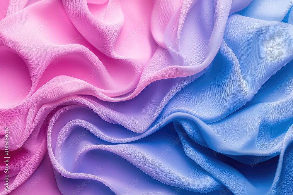 Abstract Draped Fabric in Pink and Blue Hues Abstract Draped Fabric in Pink and Blue Hues