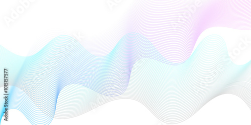 Vector wave digital white and blue blend futuristic technology flow tech transparent line stripe energy connection web music and sound, beautiful dynamic smooth space texture background.