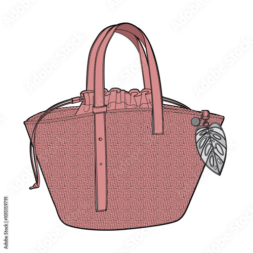 Beach bags vector template technical drawing