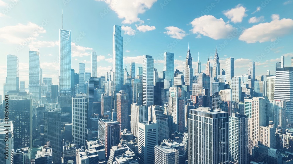 a hyper realistic photo of business sector of a city with corporate skyscrapers, financial, business a hyper realistic photo of business sector of a city with corporate skyscrapers, financial, business