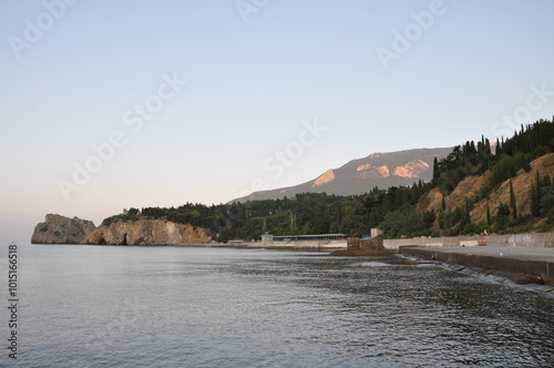 Sunset at sea side, Hursuf Crimea 