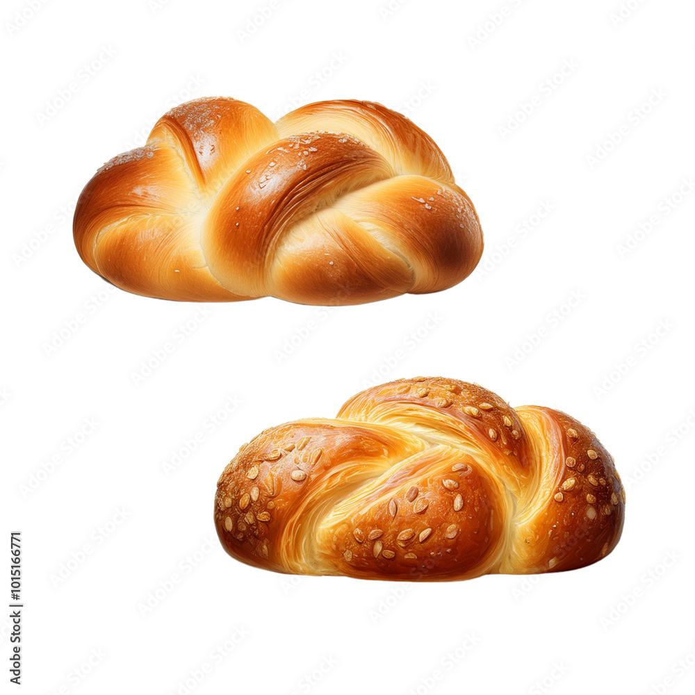 A close-up illustration of several loaves of bread on a transparent background. A close-up illustration of several loaves of bread on a transparent background.