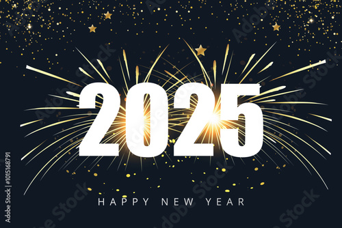 Abstract happy new year celebration greeting card design