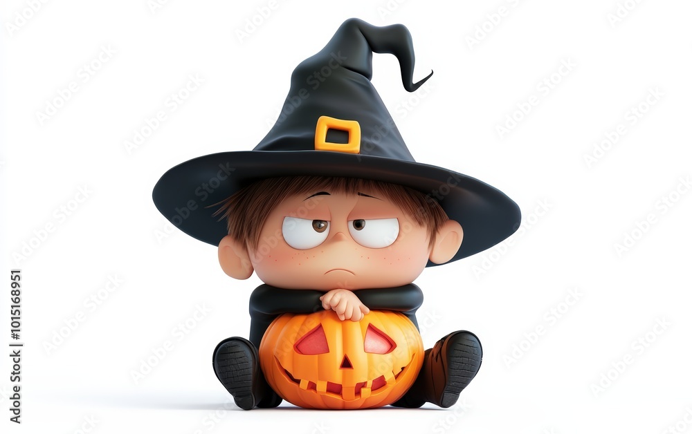 Halloween 3d funny cartoon personage isolated on white background Halloween 3d funny cartoon personage isolated on white background