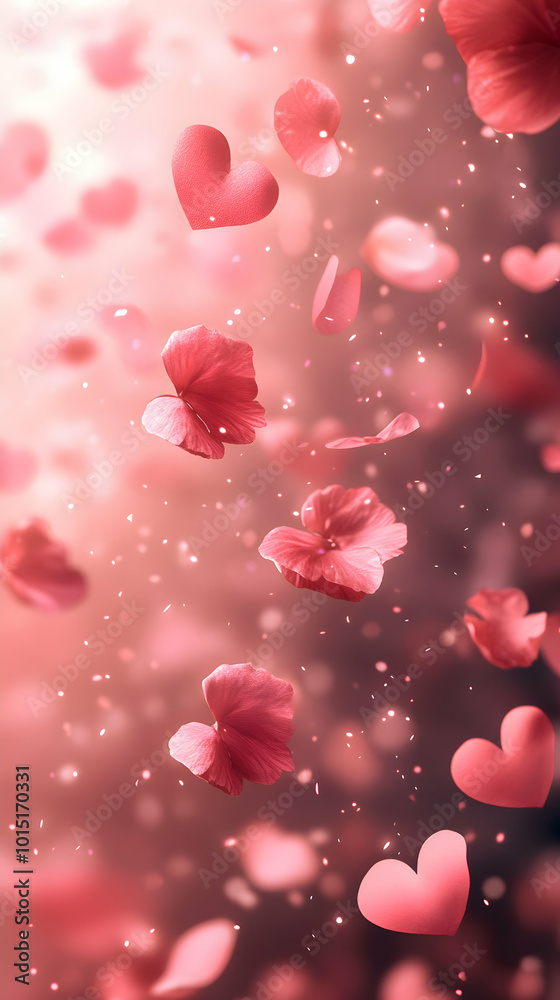 Obraz premium red rose petals