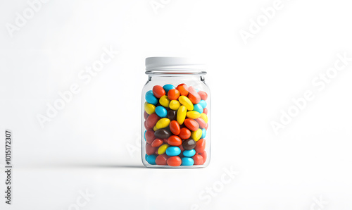 Jar Full of Colourful Candy Mix | Bright and Vibrant Sweets in a Variety of Shapes and Flavours