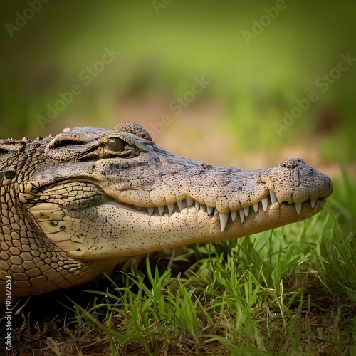 close up of a crocodile