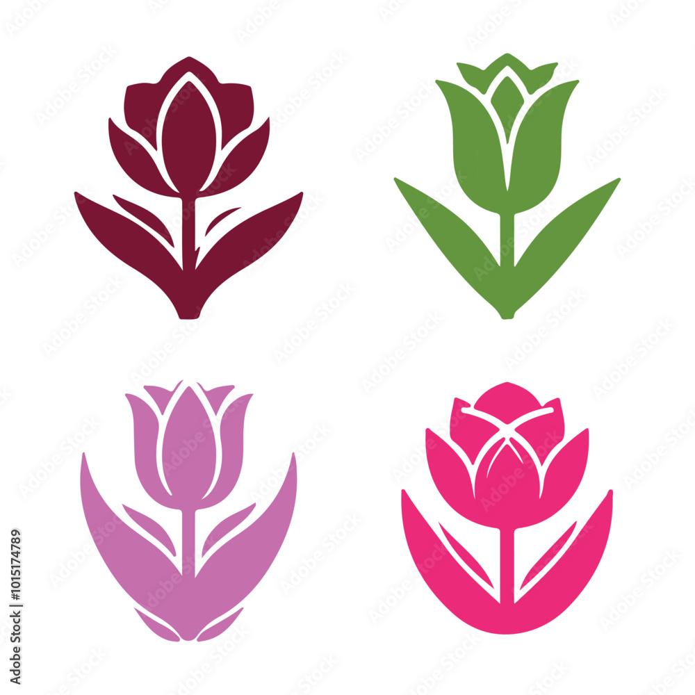 Vector set of lotus flower icons depicts various symbolic representations Vector set of lotus flower icons depicts various symbolic representations