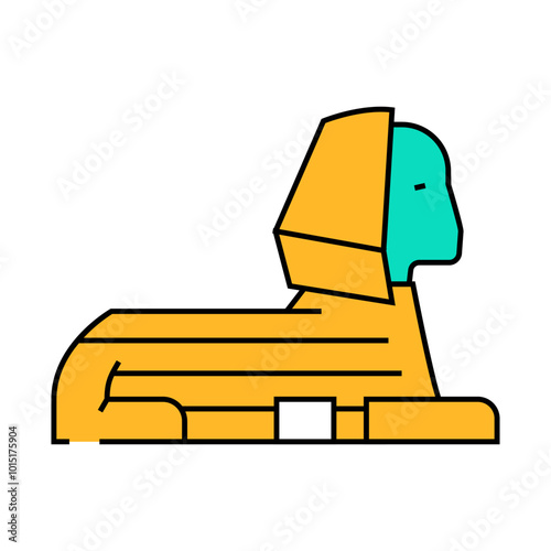 sphinx egypt monument line icon vector. sphinx egypt monument sign. isolated symbol illustration