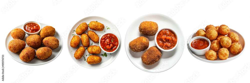 Fried Arancini with Marinara Sauce Fried Arancini with Marinara Sauce