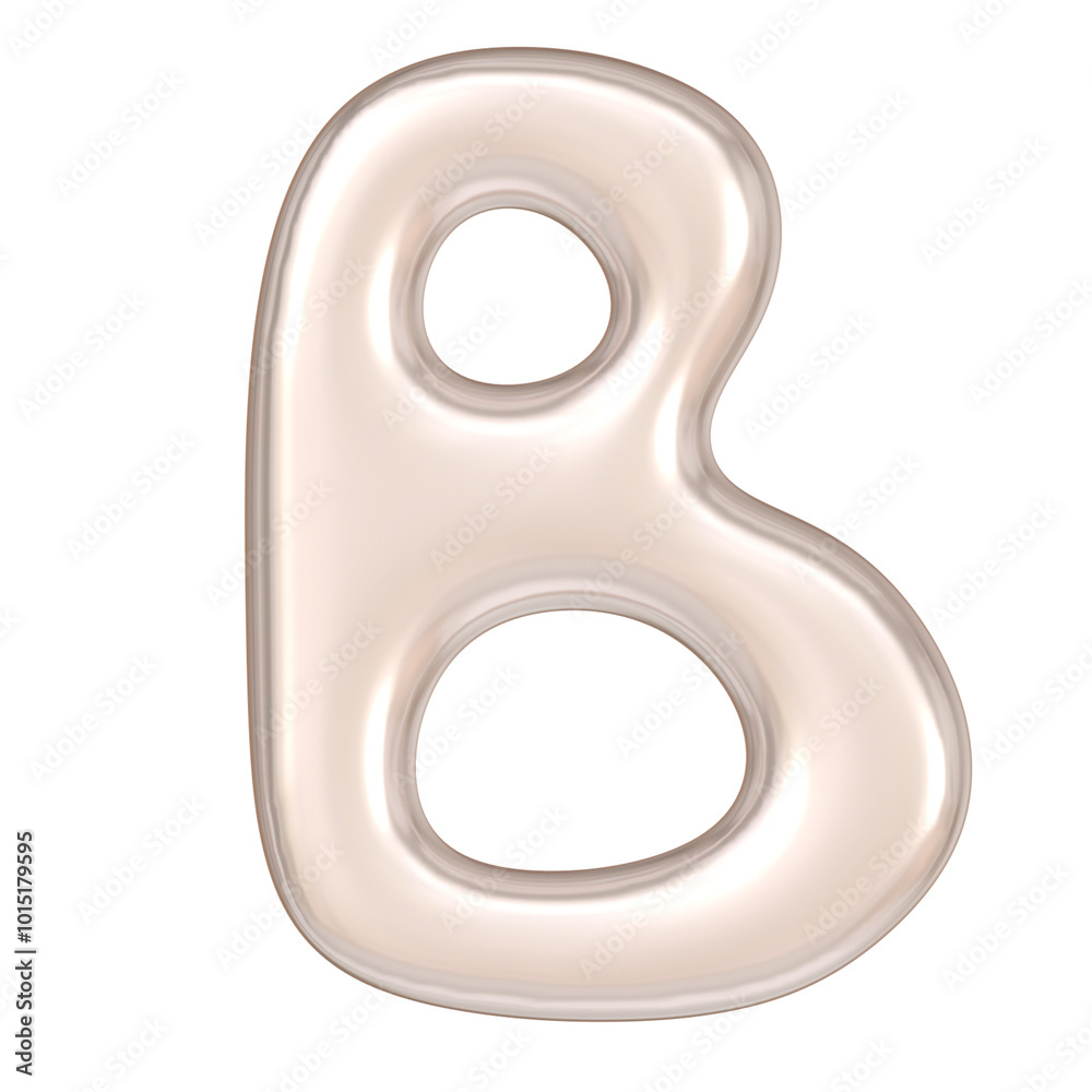 B metallic luxury chrome alphabet font 3d B metallic luxury chrome alphabet font 3d