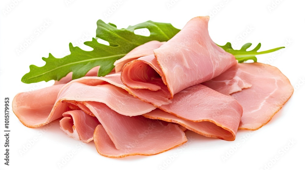 Premium sliced ham in a sleek, modern package with clear windows showing juicy slices, placed against a clean white background to highlight its freshness and quality. Premium sliced ham in a sleek, modern package with clear windows showing juicy slices, placed against a clean white background to highlight its freshness and quality.