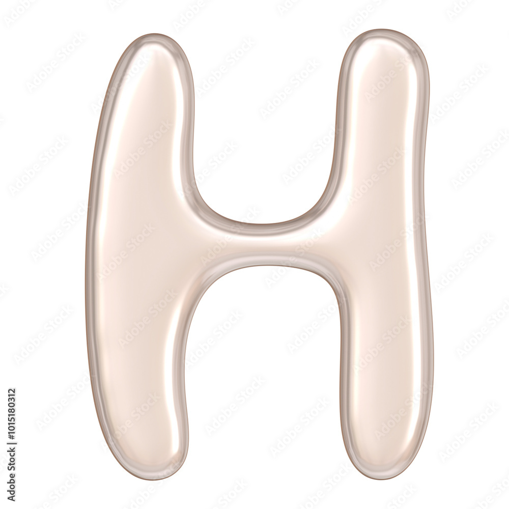 H metallic luxury chrome alphabet font 3d H metallic luxury chrome alphabet font 3d