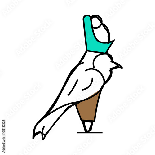 bird egypt line icon vector. bird egypt sign. isolated symbol illustration