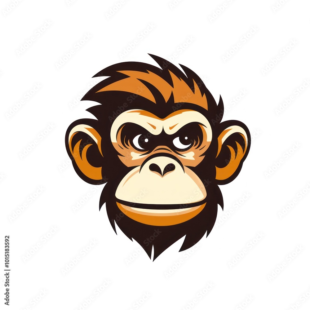 Fototapeta premium Monkey on white background