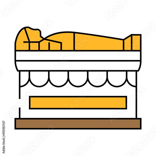 sarcophagus pharaoh line icon vector. sarcophagus pharaoh sign. isolated symbol illustration