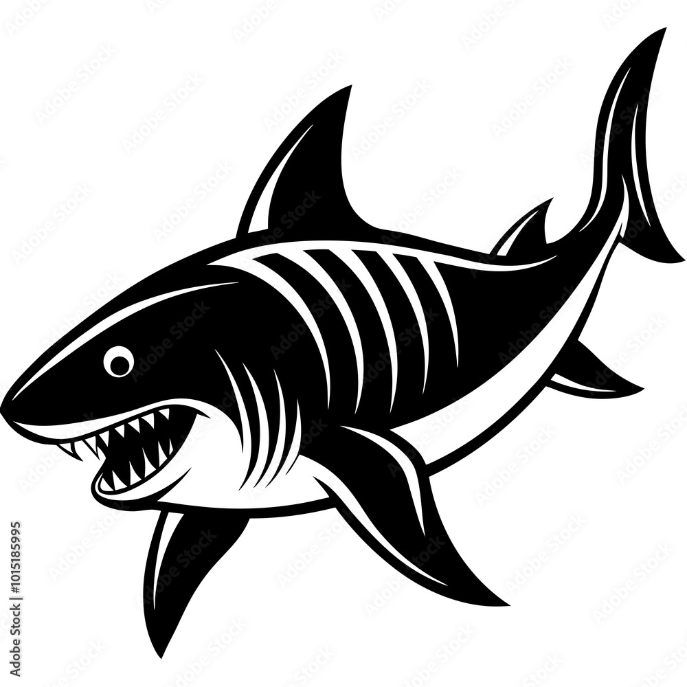 Fototapeta premium illustration of a shark