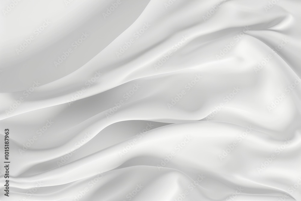 Soft waves of white fabric create an abstract, serene backdrop perfect for artistic presentations and elegant designs Soft waves of white fabric create an abstract, serene backdrop perfect for artistic presentations and elegant designs