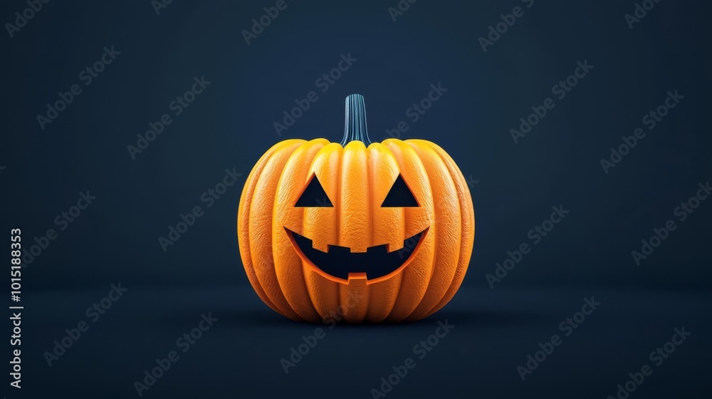 Classic carved Halloween pumpkin with a smiling face, illuminated against a dark background, capturing the spooky seasonal spirit. Classic carved Halloween pumpkin with a smiling face, illuminated against a dark background, capturing the spooky seasonal spirit.