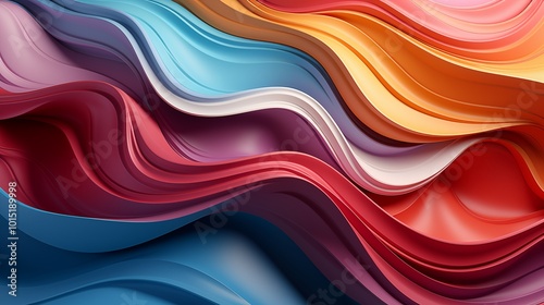 Beautiful and vivid, wavy and colored gradient background, seamless and tiled