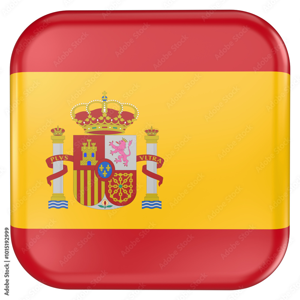 Spain square flag icon with transparent background Spain square flag icon with transparent background