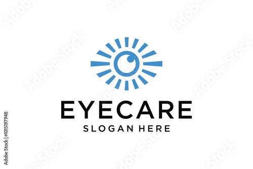 Eye Care Logo Design Template. Eye Care Clinic Logo Inspiration. Vision Care Logo Vector. Eye Icon.	