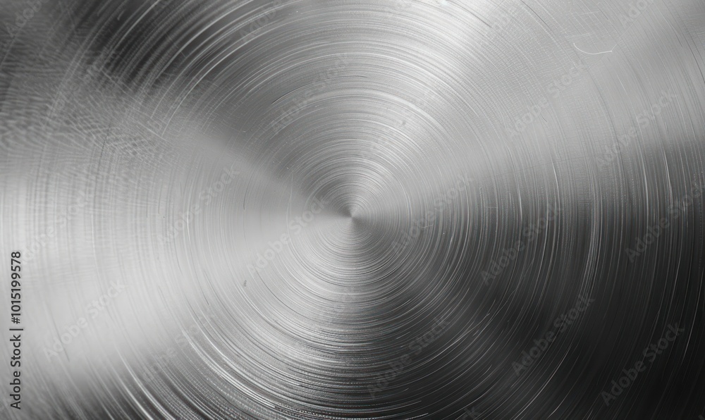 Close-up of metal surface with circular brushed texture. Concept of industrial material and metallic design. Close-up of metal surface with circular brushed texture. Concept of industrial material and metallic design.