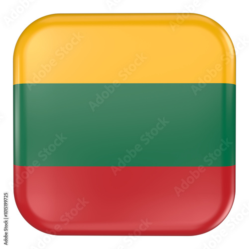 Free Download Lithuania, square flag icon with transparent background - GFXLoad