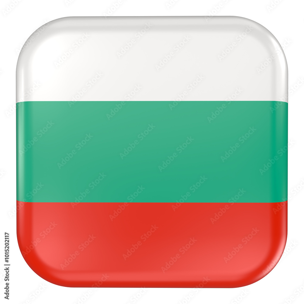 Bulgaria square flag icon with transparent background Bulgaria square flag icon with transparent background