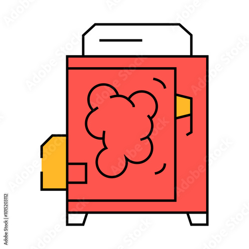 smoking chamber line icon vector. smoking chamber sign. isolated symbol illustration