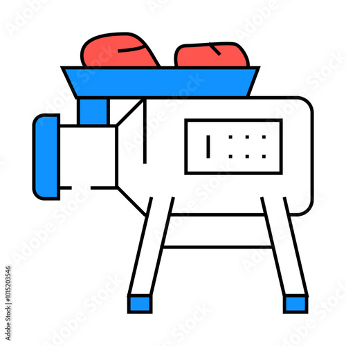 meat grinder line icon vector. meat grinder sign. isolated symbol illustration