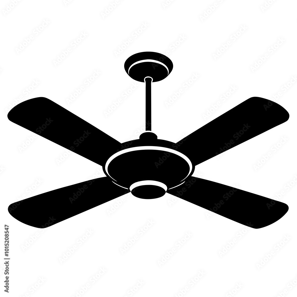 Ceiling fan silhouette vector illustration design Ceiling fan silhouette vector illustration design