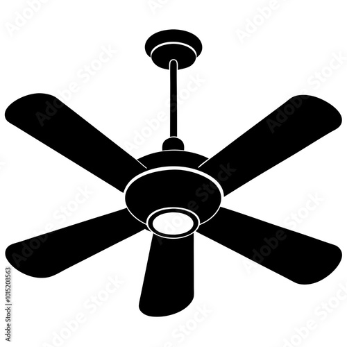 Ceiling fan silhouette vector illustration design