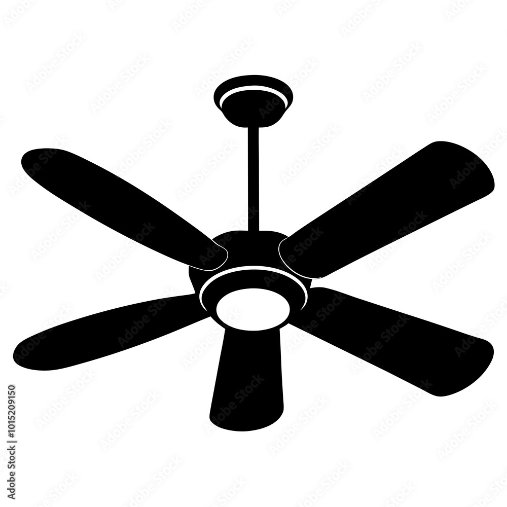Ceiling fan silhouette vector illustration design Ceiling fan silhouette vector illustration design