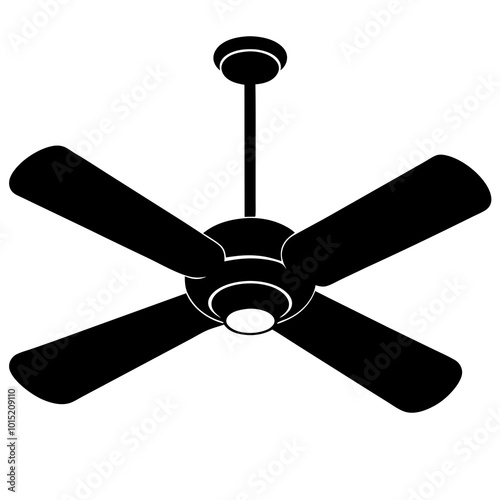 Ceiling fan silhouette vector illustration design