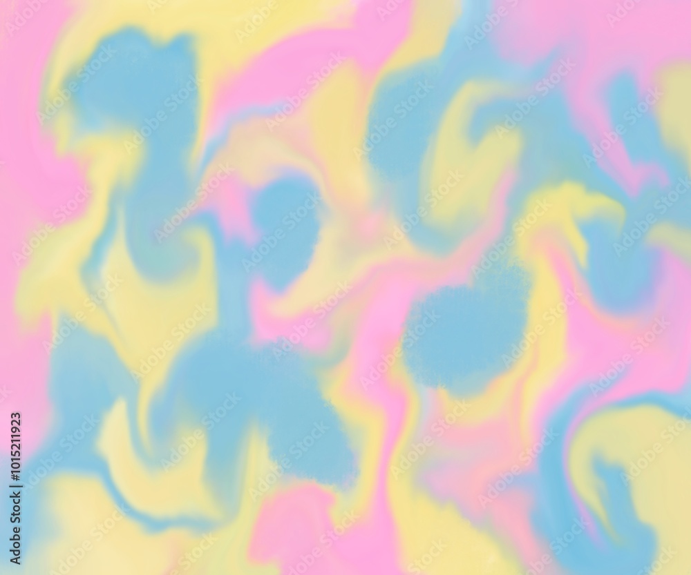 Obraz premium Marble abstract background with pink, blue and yellow color, twirling abstract background 