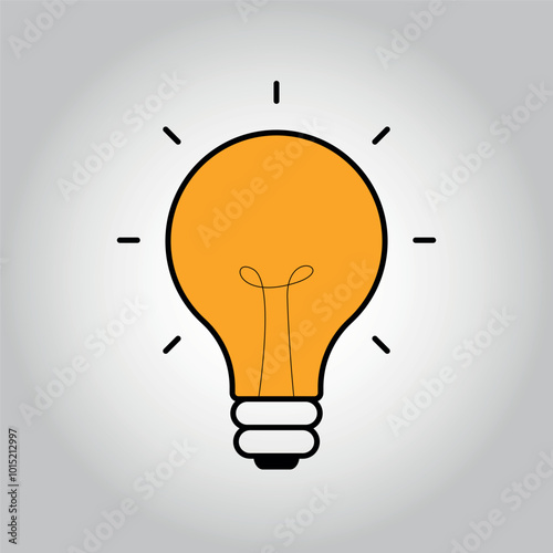 Electric Bulb line icon. Idea lamp logo collection.