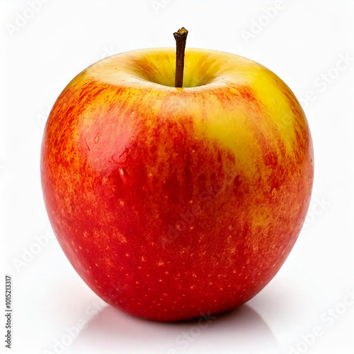 Honey Crisp Apple - Fresh Malus Pumila Isolated on White Background