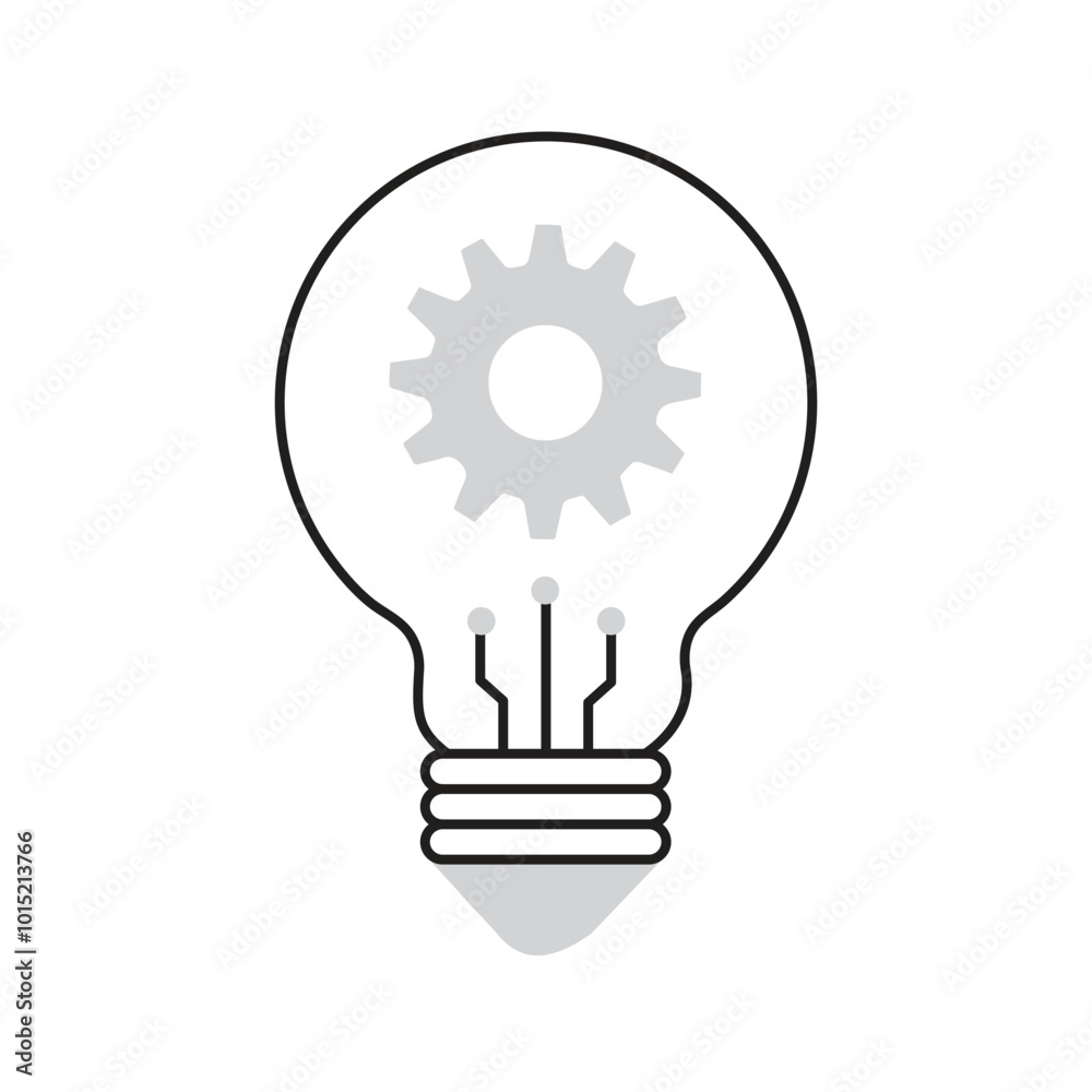 Securing AI Innovation Bulb Vector Icon Design, innovation guard, idea preservation, secure technology, creative protection, Securing AI Innovation Bulb Vector Icon Design, innovation guard, idea preservation, secure technology, creative protection,