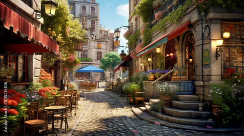 Fototapeta Naklejka Na Ścianę i Meble -  street in the town