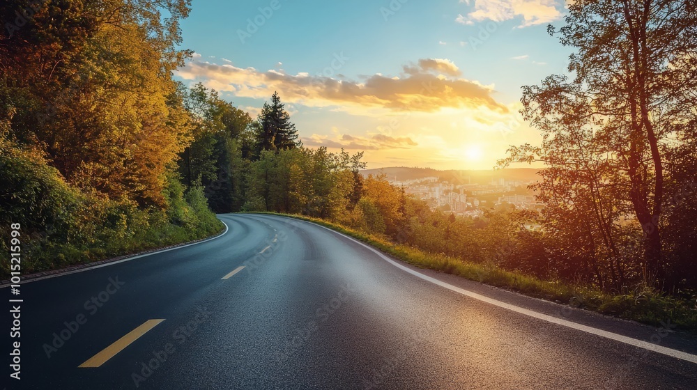 Fototapeta premium make a image of road view, car road, city, sunny day 