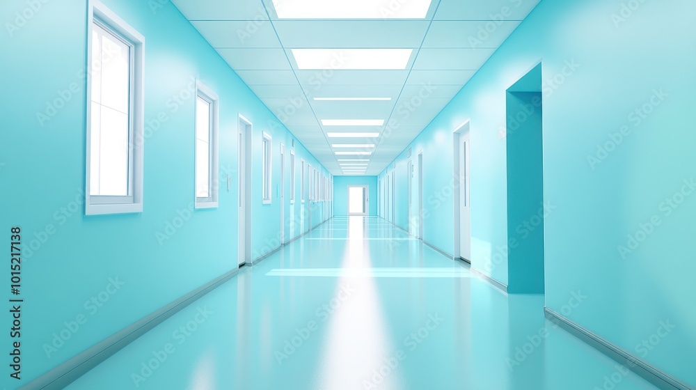 Empty Hospital Corridor Empty Hospital Corridor