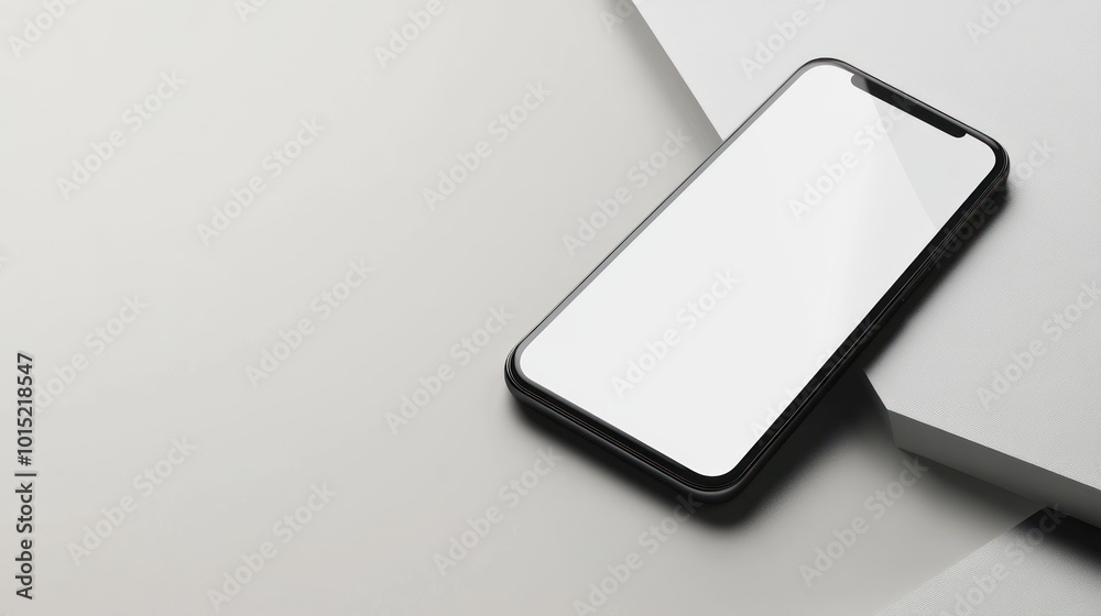 Smartphone Mockup on White Background Smartphone Mockup on White Background